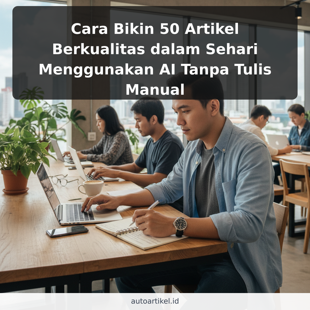 Cara Bikin 50 Artikel Berkualitas dalam Sehari Menggunakan AI Tanpa Tulis Manual