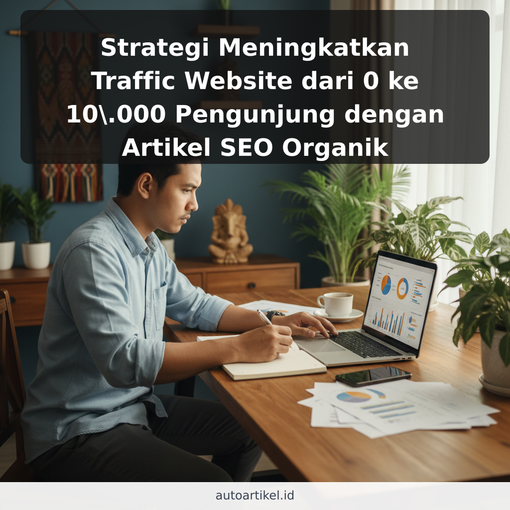 Strategi Meningkatkan Traffic Website dari 0 ke 10.000 Pengunjung dengan Artikel SEO Organik