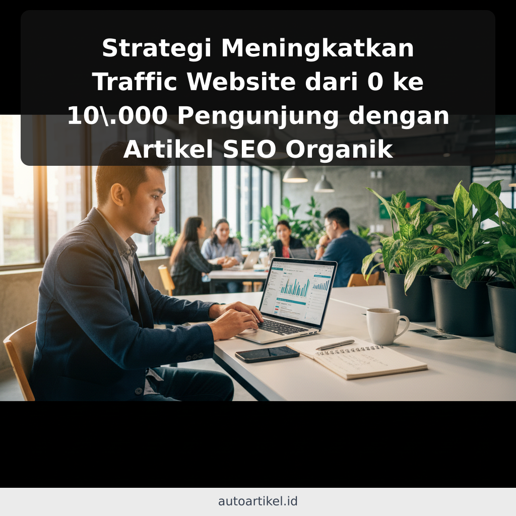 Strategi Meningkatkan Traffic Website dari 0 ke 10.000 Pengunjung dengan Artikel SEO Organik - ilustrasi