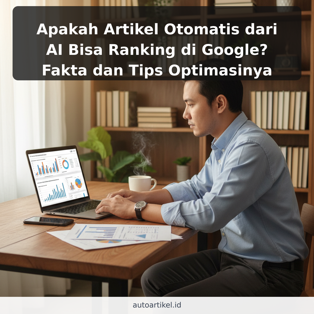 Apakah Artikel Otomatis dari AI Bisa Ranking di Google? Fakta dan Tips Optimasinya - ilustrasi