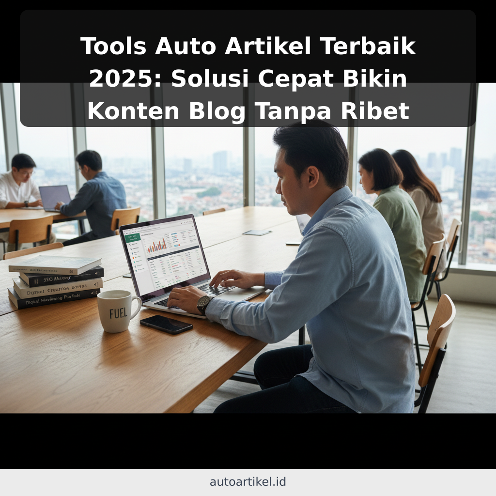 Tools Auto Artikel Terbaik 2025: Solusi Cepat Bikin Konten Blog Tanpa Ribet - ilustrasi