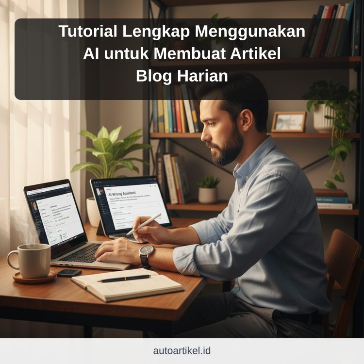 Tutorial Lengkap Menggunakan AI untuk Membuat Artikel Blog Harian ilustrasi