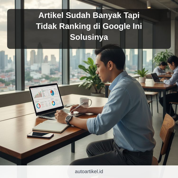 Artikel Sudah Banyak Tapi Tidak Ranking di Google Ini Solusinya ilustrasi