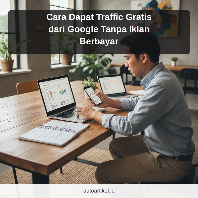 Cara Dapat Traffic Gratis dari Google Tanpa Iklan Berbayar ilustrasi