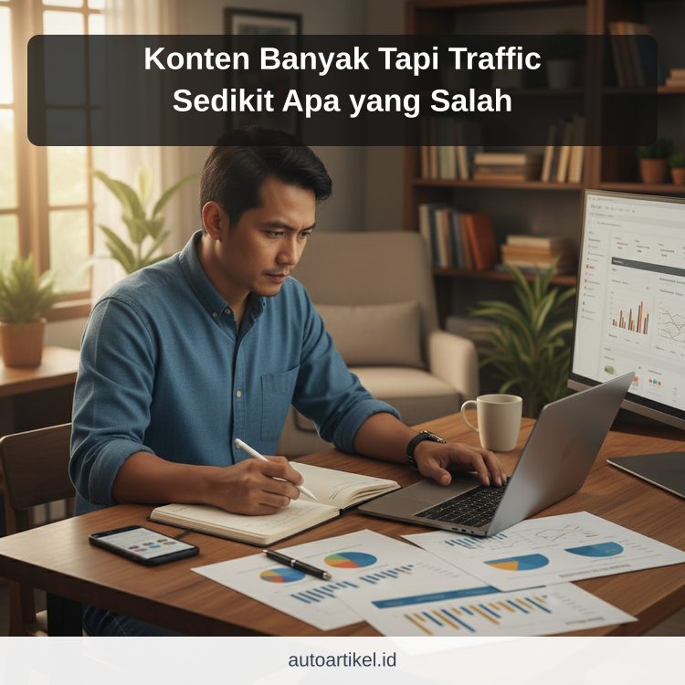 Konten Banyak Tapi Traffic Sedikit Apa yang Salah ilustrasi