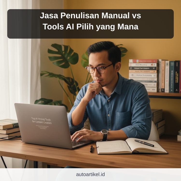 Jasa Penulisan Manual vs Tools AI Pilih yang Mana ilustrasi
