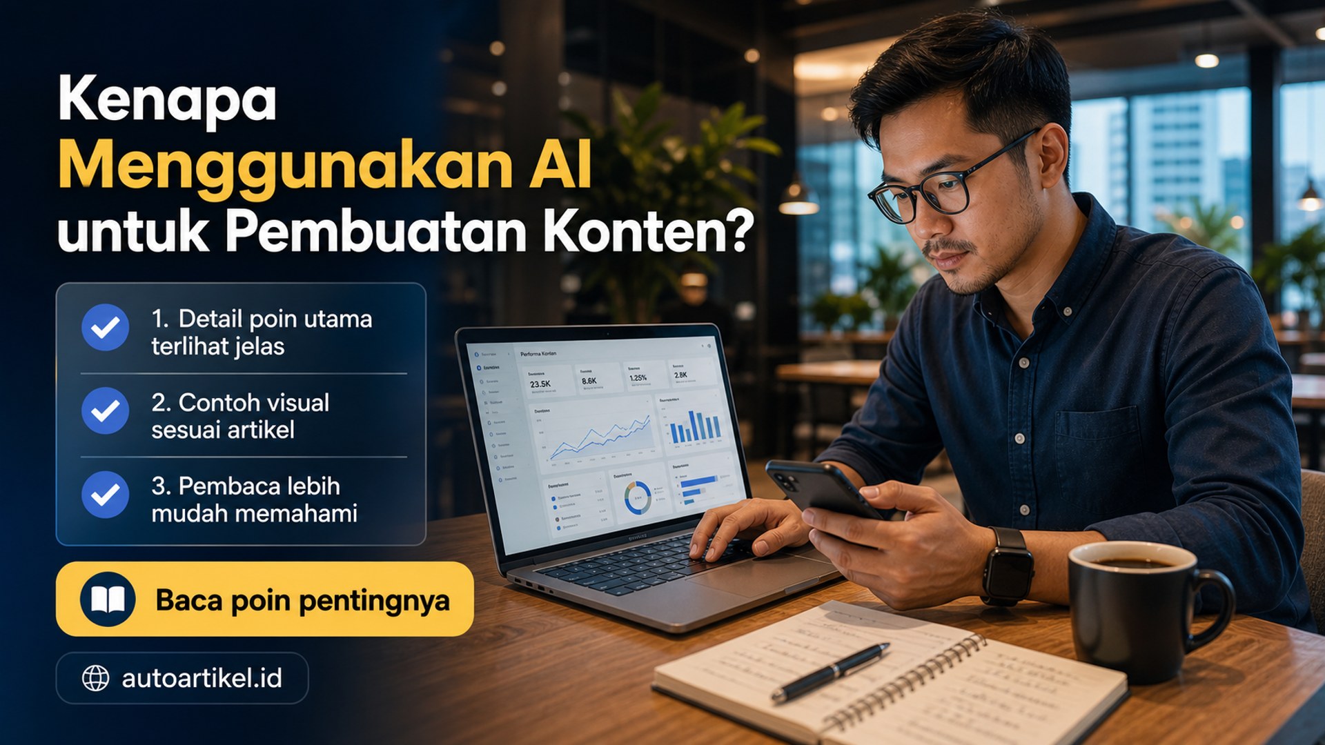 Ilustrasi auto artikel - Kenapa Menggunakan AI untuk Pembuatan Konten?