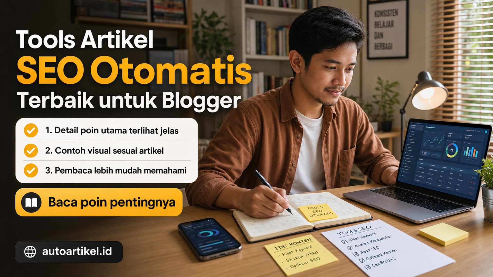 Ilustrasi auto artikel - Tools Artikel SEO Otomatis Terbaik untuk Blogger