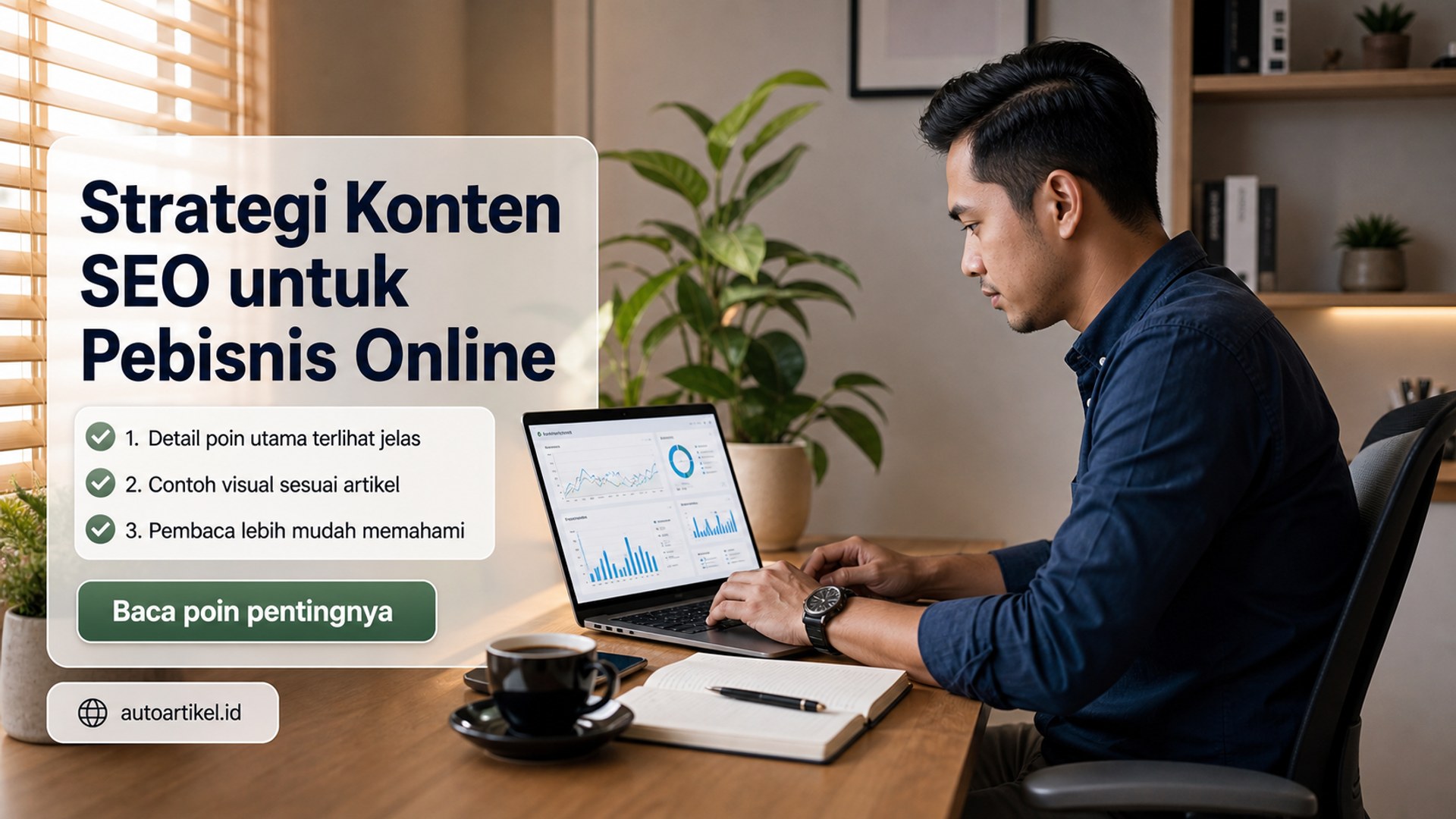 Ilustrasi auto artikel - Strategi Konten SEO untuk Pebisnis Online