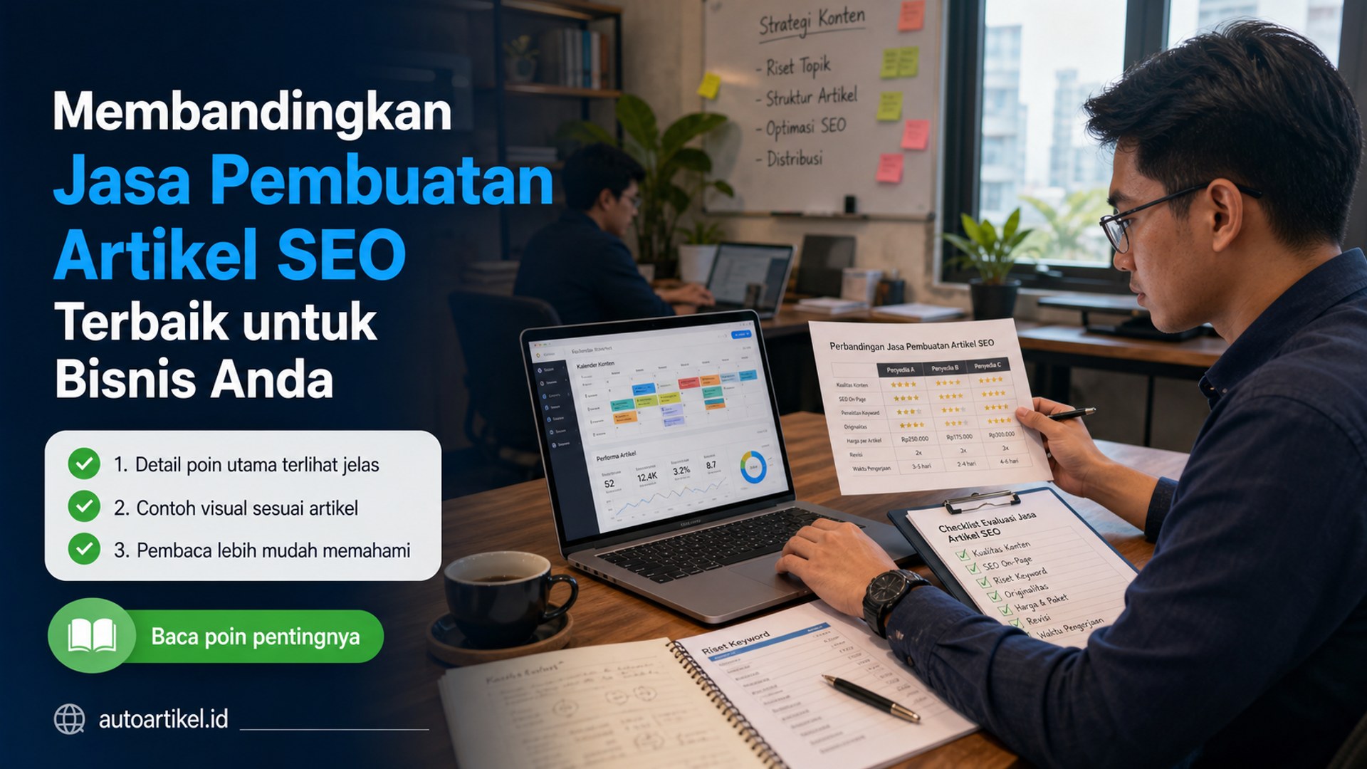 Ilustrasi auto artikel - Membandingkan Jasa Pembuatan Artikel SEO Terbaik untuk Bisnis Anda