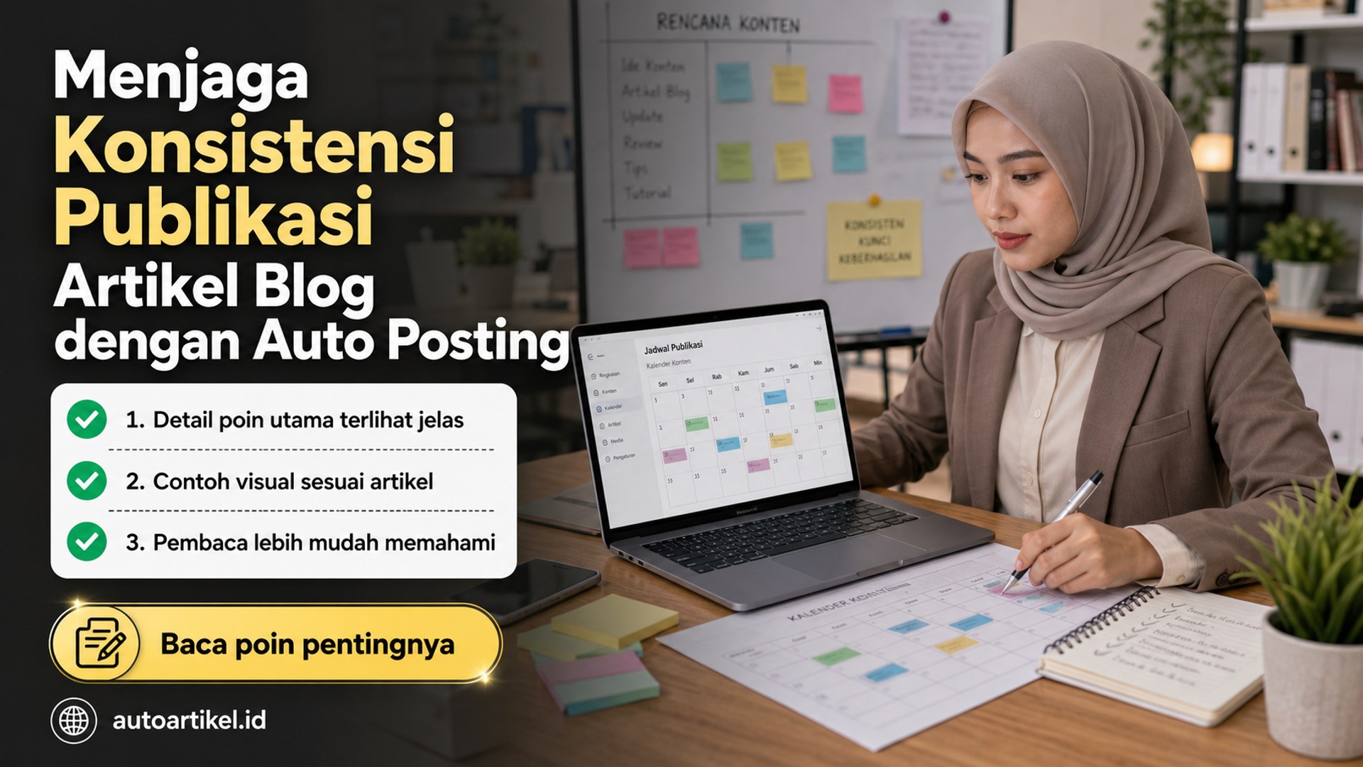 Ilustrasi auto artikel - Menjaga Konsistensi Publikasi Artikel Blog dengan Auto Posting