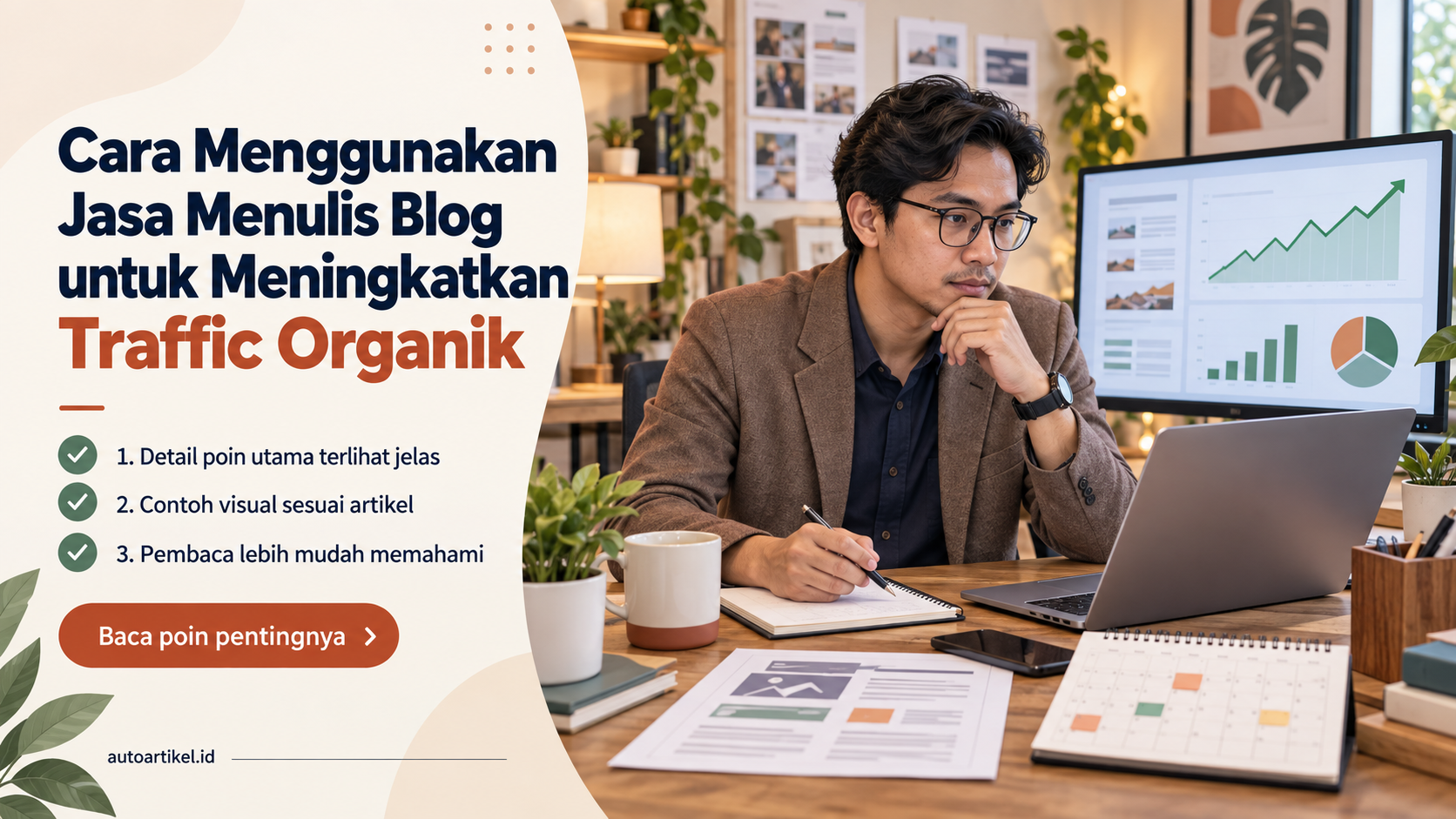 Ilustrasi auto artikel - Cara Menggunakan Jasa Menulis Blog untuk Meningkatkan Traffic Organik