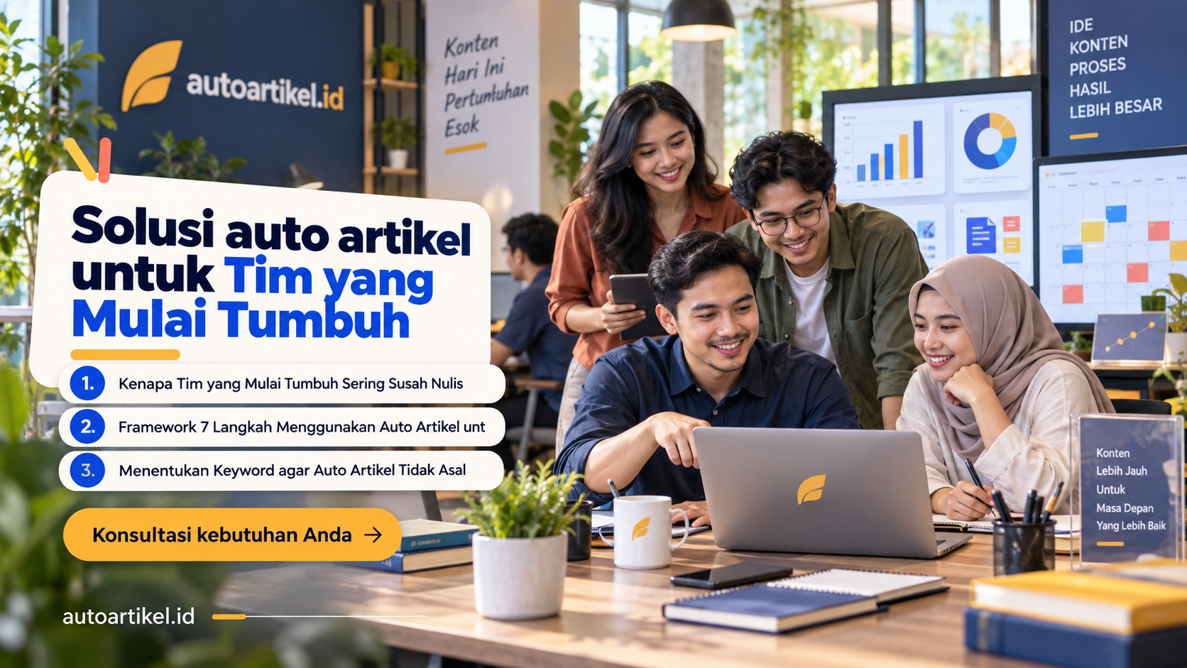 Solusi auto artikel untuk tim yang mulai tumbuh
