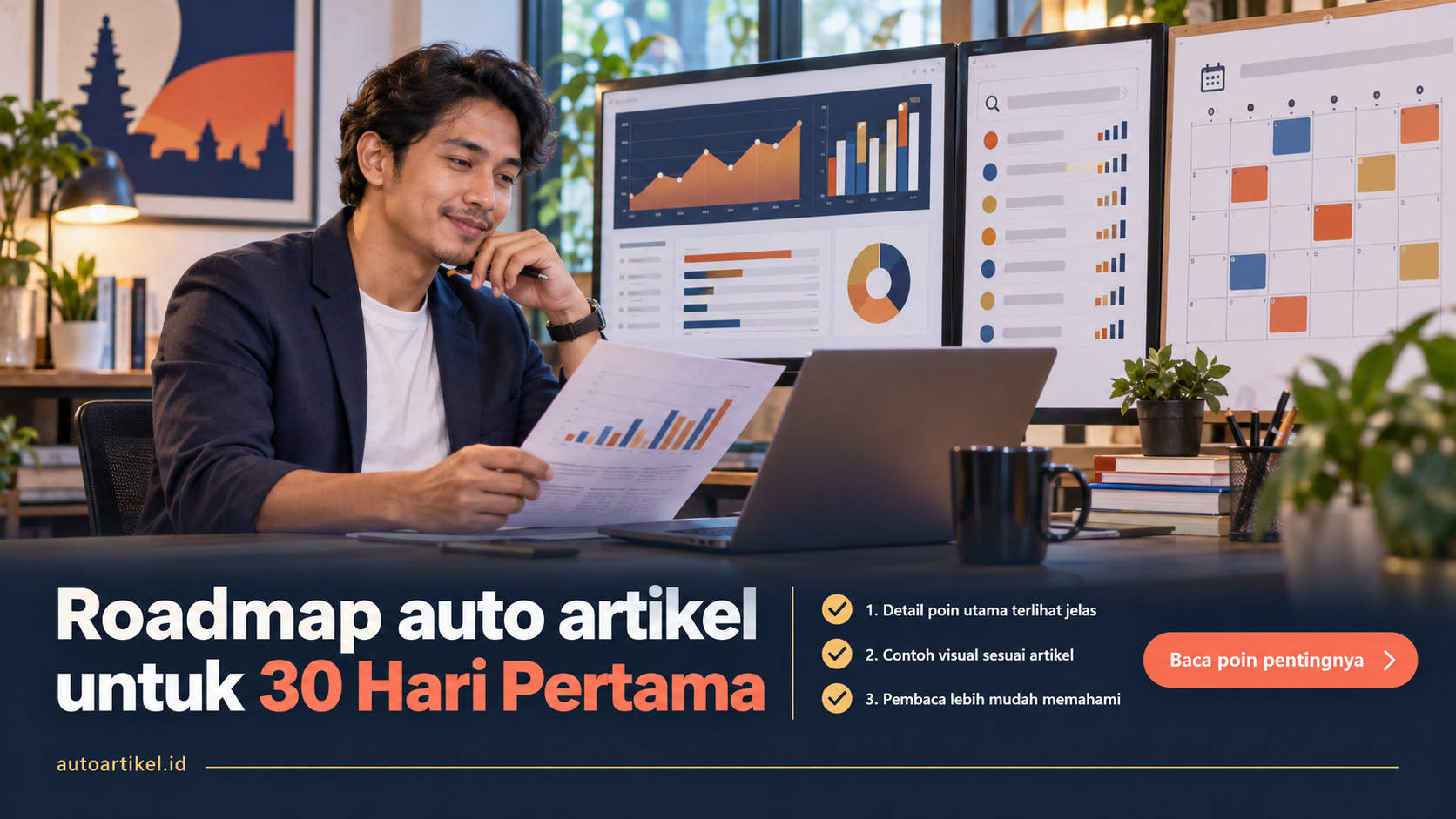Ilustrasi Roadmap auto artikel untuk 30 Hari Pertama