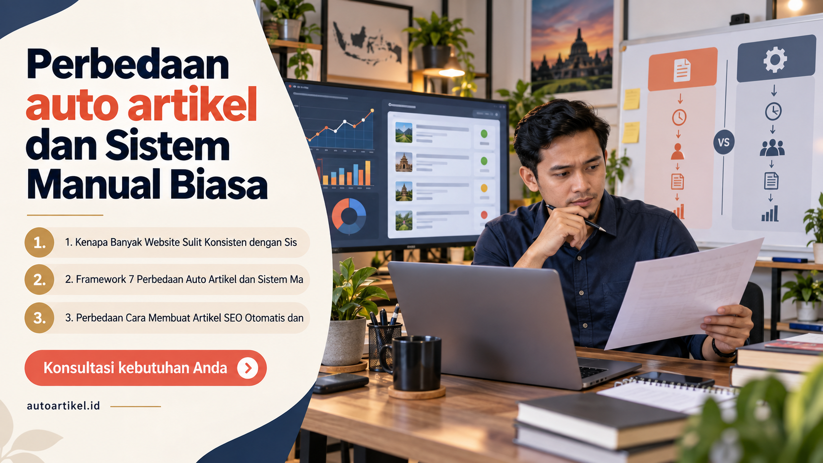 Perbedaan auto artikel dan Sistem Manual Biasa
