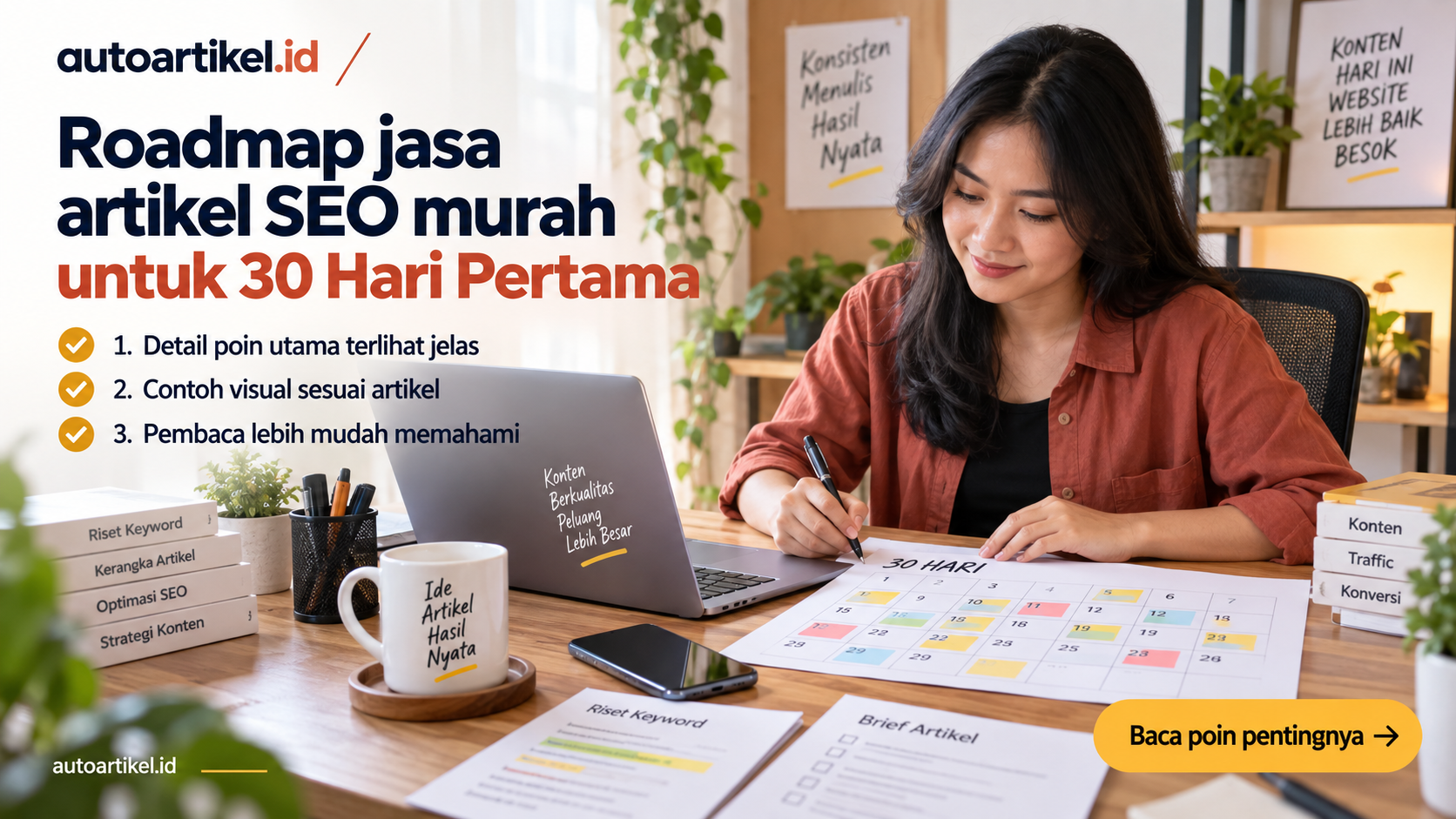 Ilustrasi auto artikel - Roadmap jasa artikel SEO murah untuk 30 Hari Pertama
