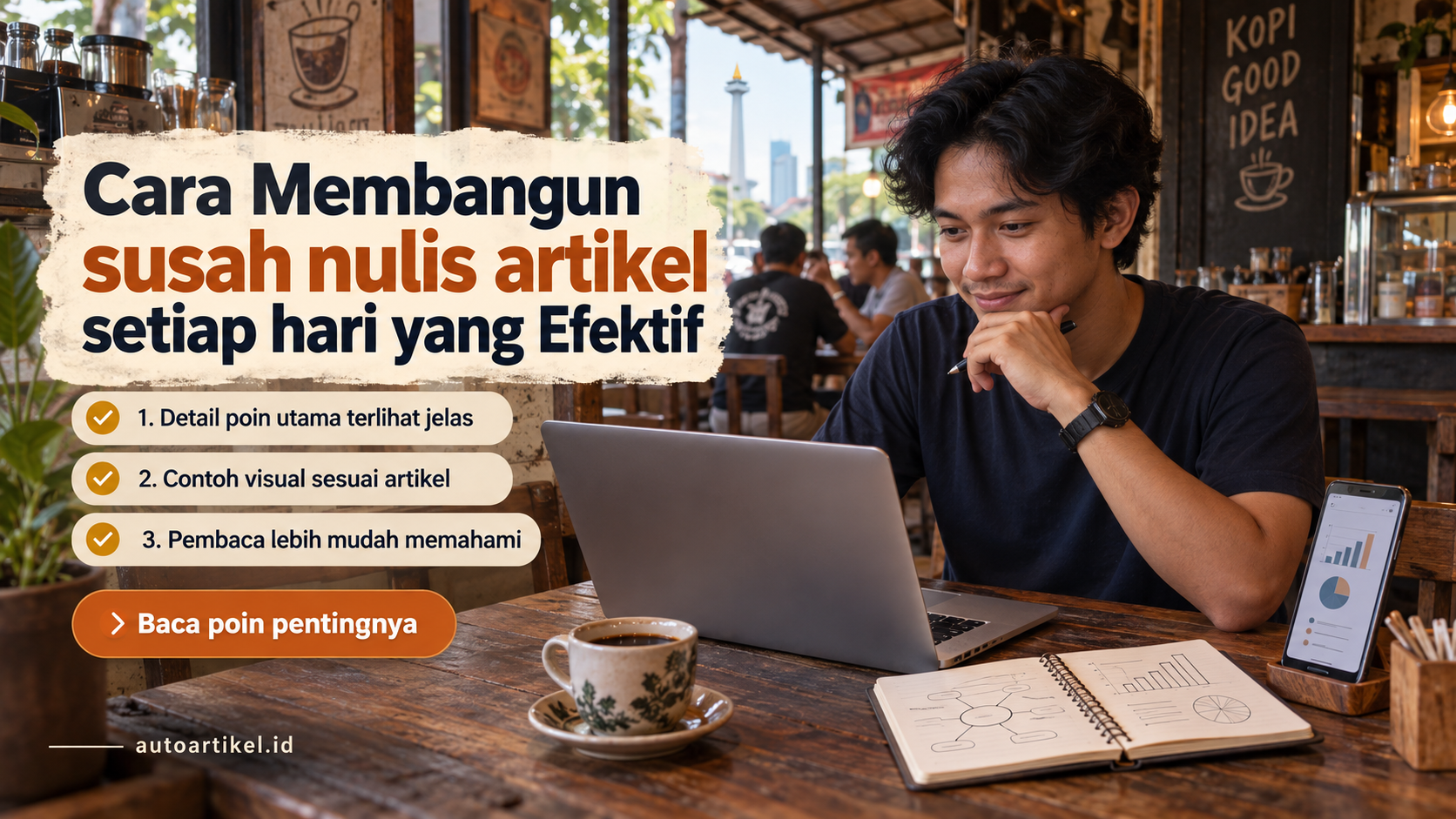 Ilustrasi auto artikel - Cara Membangun susah nulis artikel setiap hari yang Efektif