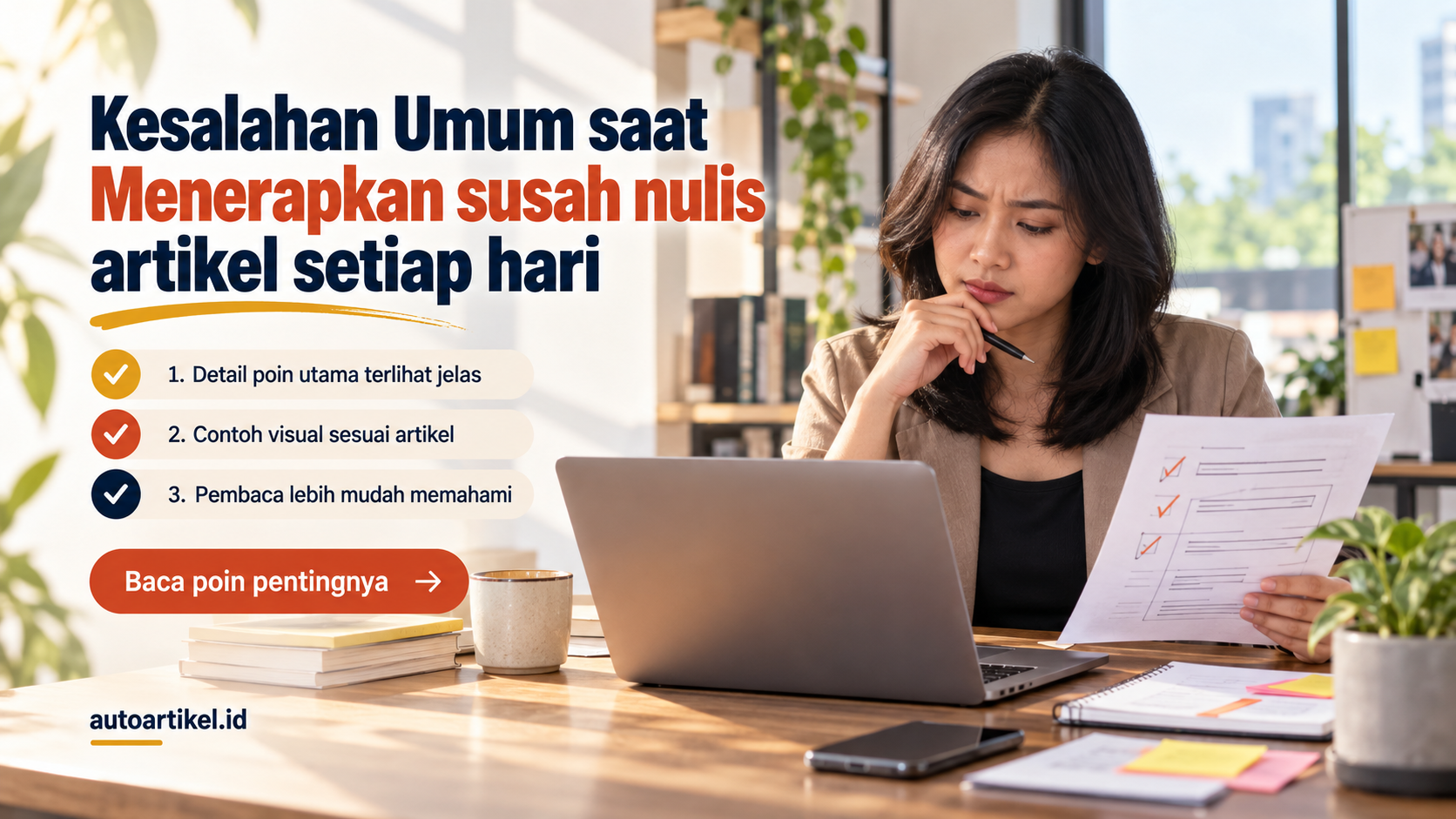 Ilustrasi auto artikel - Kesalahan Umum saat Menerapkan susah nulis artikel setiap hari